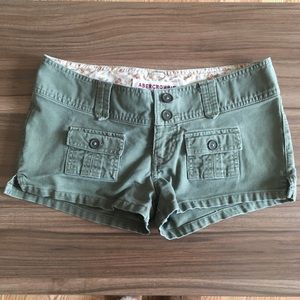 Green Abercrombie shorts size 2